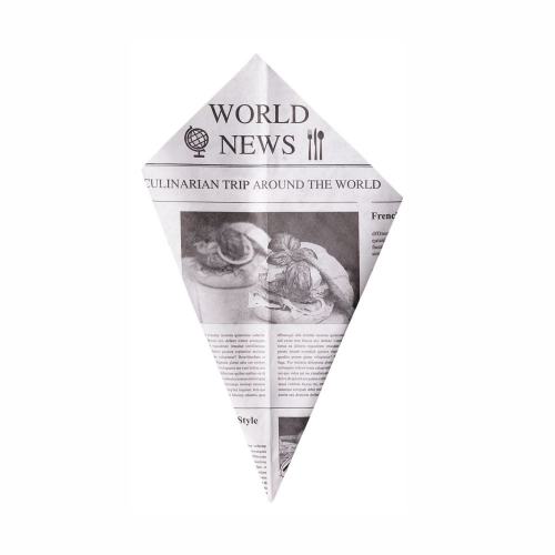 Pommes-Spitztüte 125g "Newspaper" 27,0x19,0x19,0cm